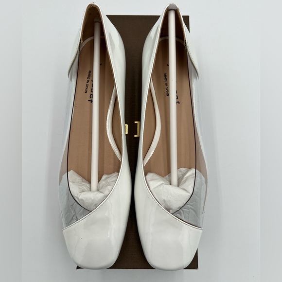 Jon Joseph - Punk White Patent Flats - Picture 2 of 8